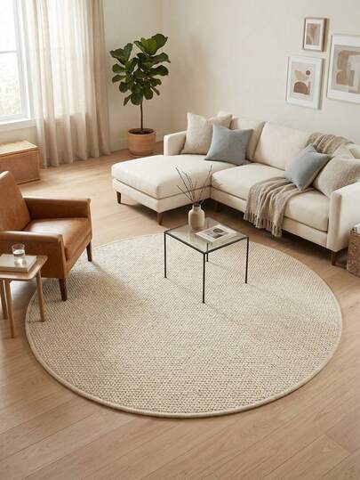 Thảm tròn giả sợi đay có thể giặt được, thiết kế hình chân mèo, đế chống trượt TPR, chống trơn trượt, chống mài mòn, có thể gấp gọn và dễ cất giữ, thích hợp cho phòng khách, lót ly, có nhiều kích cỡ cho phòng ngủ, đầu giường, phòng tắm.
