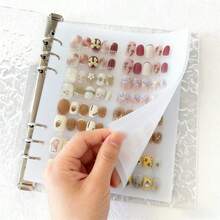 Acrylic Nail Art Display Book, Large Capacity Loose-Leaf Binder With Organic Glass Cover, Portable Nail Supplies - Multicolor - View 3