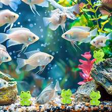 BuQiuRen 10只/20只/40只迷你绿色塑料青蛙，小青蛙摆件，仙女花园微型装饰品，盆栽蛋糕DIY家居装饰青蛙装饰品，适合派对 - A - 查看 9