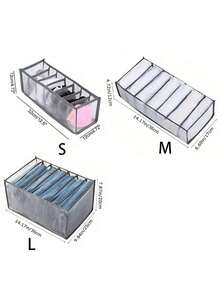 9/7 Compartment Wardrobe Organizer Box, Washable Drawer Storage Box For Underwear, Bedroom Closet Organizer, Home Storage, Suitable For T-Shirts, Pants, Winter Dresses, Blouses, Jumpsuits, Spring Dresses, Minimalist Summer Tops - Multicolor - View 10