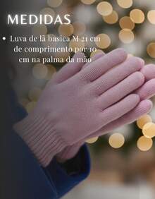 Lilas Inova Unisex Thick Wool Glove Autumn Winter High Quality - Baby Pink - View 2