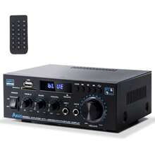 Amplificador de Audio Potencia Bluetooth 5.0, 2 Canales 40 W,Amplificador Estereos Casa y Auto(Max 600w),Hi-Fi Integrado12v/5a,Con Entrada Micrófono,Apoyo Mp3/Usb/Sd/Fm - por defecto - Ver 1