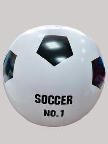 1pc PVC Inflatable Beach Ball, Water Toy, Outdoor Interactive Giant Inflatable Soccer Ball - Multicolor - View 13