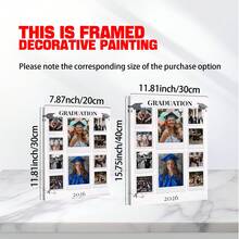 1 pieza Plantilla editable de collage de fotos de graduación 2026, póster de graduación imprimible, decoración de pared de recuerdos de graduación, decoración de habitación, póster personalizable, arte de pared, personalización de fotos, artículos personalizables, enmarcable - Multicolor - Ver 7
