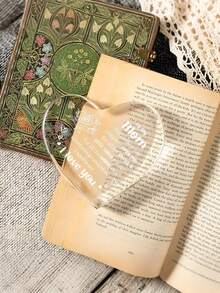 1pc Mom's Birthday Gift, "I Love You Mom" Acrylic Keepsake - Daughter/Son's Birthday Gift For Mom, Best Christmas/Mother's Day Present - Mother's Day Acrylic Transparent Heart - View 4