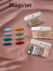 3pcs/Set Women's Fashion Colorful Scarf Hijab Pins, Dopamine Color Non-Slip Pins Suitable For Hijab, Clothing,Beach,Holiday - Multicolor - View 13