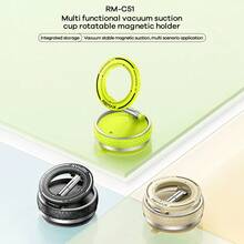 Soporte magnético multifunción para teléfono con ventosa de succión y rotación REMAX RM-C51 para coche, hogar y oficina - Gris Claro - Ver 4