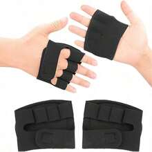Fingerless 5-Finger Sports Weightlifting Gloves, Suitable For Home Fitness Training, Protect Palms - Black - View 3