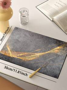 1pc Silica Gel Kitchen Mat, Luxury Gold Veined Pattern With Distressed Gray Base, Flowing Gold Lines And Scattered Sparkles Presenting A Dynamic Modern Art Aesthetic, Surface Fabric Material, Middle Sponge Absorbent Material, Bottom Rubber Material Anti-Dirty Waterproof Kitchen Rug And Carpet - Multicolor - View 17