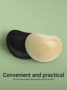2片/套 隐形硅胶海绵胸垫，加厚自粘泳衣胸垫，隐形比基尼胸垫 - 杏色 - 查看 6