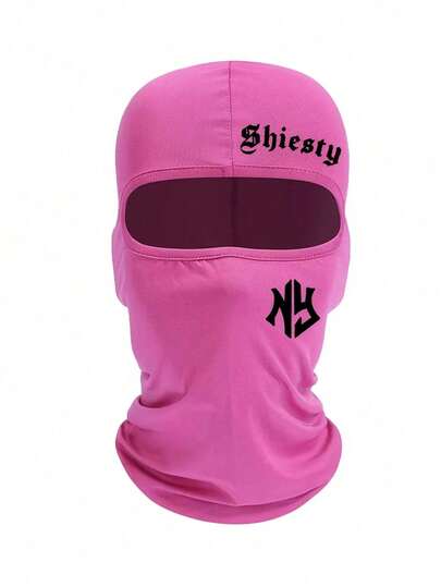 1pc Men's Face Mask With Letter Print, Outdoor Windproof And Sunscreen Face Mask For Both Men And Women, Suitable For Daily Outings And Outdoor Activities