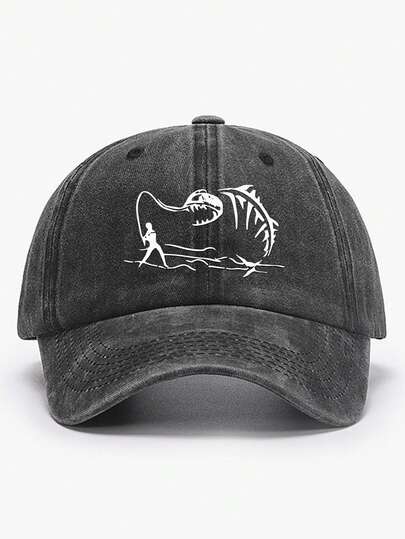 Fishing Harvest Abundant Baseball Cap, Adjustable Snapback, Outdoor Protective Casual Hat, Suitable For Travel, Cycling, Party, Daily, Sports, Truck, Festivals, Unisex, Y2K Style Bucket Hat, Fishing Hat