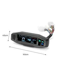 Velocímetro multifuncional para motocicleta, impermeable, mini velocímetro y tacómetro digital LCD universal. - A - Ver 6