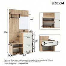 Shoe Cabinets - White+Natural - View 2