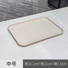 1pc Rectangular Serving Tray, Small Size (6*9 Inch), Plastic Dinnerware Tray For Restaurant, Kindergarten, Home Use, Kitchen Supplies Back To School - Beige - View 13