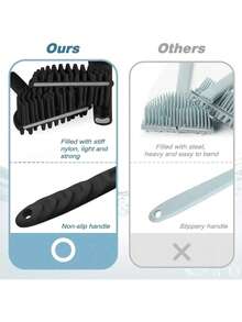 1支双面硅胶沐浴刷，长柄设计 - 深层清洁去角质背部按摩刷，6种颜色可选（黑色/蓝绿色/粉色/白色/浅米色），柔和米色，男女通用，适用于淋浴或泡澡，多功能浴室工具 | 耐用硅胶刷 - 彩色 - 查看 8