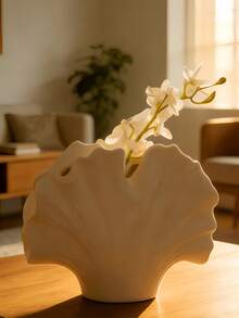 1pc Vintage Ginkgo Leaf Artistic Flower Pot, Suitable For Decorating Living Room And Study - A - View 7