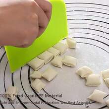 1/3pcs Dough Scraper - PP Plastic Baking Tools, Cake Bowl Baking Supplies Cake Dough Frosting Smoother, Green + White - Multicolor - View 8