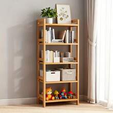 LOVEWE 4-Tier Bamboo Storage Shelf Unit) Multifunctional, Anti-Wobble, Bathroom/Bedroom/Kitchen (Space-Saving Design - 4 Layers - View 1