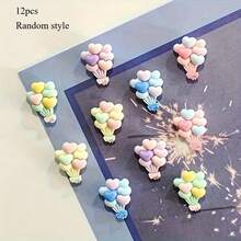 5pcs/10pcs/12pcs Hot Air Balloon Fridge Magnets, Creative Cute Magnetic Stickers For Home, Kitchen Decor, Refrigerator, Whiteboard, Storage Cabinet, Dishwasher, Durable Magnets, Decorative Magnets, Home Decor, Perfect Gift Choice - Multicolor - View 9