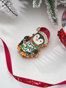 1pcs2026The New European And American Christmas Penguin Hair Clips Are Suitable For Wearing During Festivals, Cute And Sweet Summer Hair Accessories Beach Claw Clips Vacay Hair Claw - Multicolor - View 4