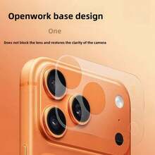 适用于 17 Pro Max/17 Pro/17 Air/17 的 3 片装镜头底座保护膜，柔韧透明软膜，全透明保护，不影响像素，防刮擦，耐用且易于安装 - 彩色 - 查看 3