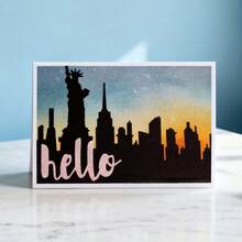 Creative Statue Of Liberty Dies, DIY Scrapbooking Album And Embossing Stencil, Greeting Card Making Tool, Card Paper Cutting Crafts ,Gift Card Making Template Die Cuts. - Silver - View 10