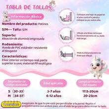 Patines De  Ruedas Ajustable Para Niñas Con Luz Led - S - Ver 5