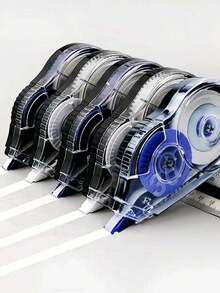 Set de 5 cintas correctoras clásicas, material escolar versátil para estudiantes, con opción de colores y alta capacidad, de vuelta a la escuela - Azul - Ver 13