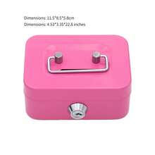 Portable Key Box, Steel Cash Box, Home/Store Storage Cabinet For Keys, Coins, Jewelry - Multicolor - View 24