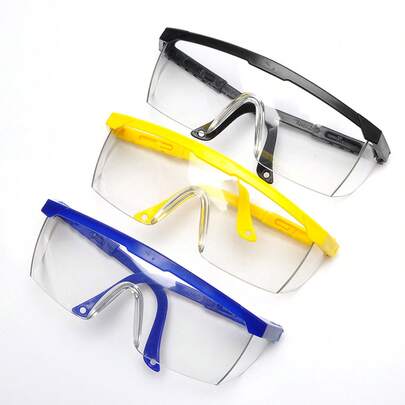 Protective Cycling Goggles, Anti-Impact, Splash-Proof, Transparent, Windproof, Sandproof, Dustproof, Labor Protection, Chemical Safety Glasses