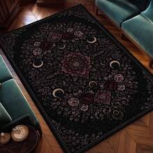 Gothic Floral Mandala Dark Area Rug, Boho Gothic Living Room Area Decor, 32*20inch /84*60inch,Perfect Choice For Gift ,Stylish And High-Quality Rugs, Perfect For  Decorations And GiftsHome Decor, The Best Choice For Gothic-Style Birthday Gifts - Multicolor - View 4