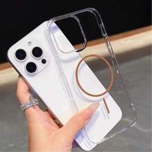 Transparent Magnetic Phone Case Compatible With IPhone 11, 13, 12 Pro Max, 14, 15, 16 Pro Max, 16e - White - View 8