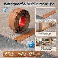 1pc 1m X 4cm Self-Adhesive Flexible Threshold Strip, Floor Tile Carpet Transition Trim, Gap Cover - A - View 5