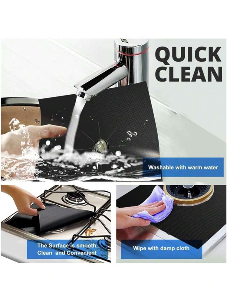 Thick Heat-Resistant Gas Stove Mat, Anti-Oil Pad, Cleaning Pad To Protect Stove Top And Bring Convenient Life - View 3