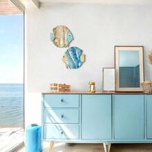 1/2 Chiếc Đồ Trang Trí Treo Hình Cá Biển Bằng Gỗ, Mặt Dây Chuyền Hình Cá Vỏ Sò Biển, Đồ Trang Trí Hình Cá Biển Mùa Hè, Thích Hợp Để Trang Trí Nhà Cửa, Trang Trí Phòng Có Tầm Nhìn Biển, Đồ Trang Trí Bãi Biển Ngoài Trời - Nhiều màu - Xem 3