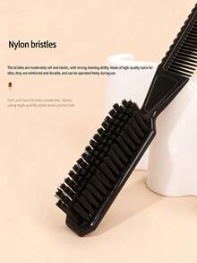Dual-Function Hair & Beard Brush, Equipped With Comb For Styling Voluminous Hair And Trimming Beard, Designed Specifically For Men To Create Natural Voluminous Hairstyles And Maintain Neat Beards - A - View 4