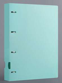 1pc A4 Loose Leaf Binder, Office Supplies, Test Paper Storage Clip, 4-Ring D-Ring Binder, A4 File Folder, 11-Hole New Modern Color Suitable Punched Loose Leaf Binder - Single Piece - View 8