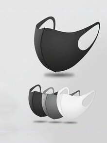 10PCS/20PCS Sadult Men's And Women's Knitted Masks, Ice Cotton Sunscreen, Dust-Proof And Warm Masks, Washable And Anti Haze Masks - Multicolor - View 5