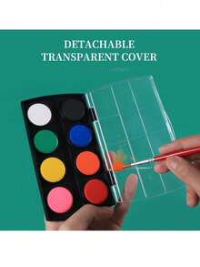 8/12/16/21/28/36 Couleurs Ensemble de peinture à l'aquarelle - Pigments unicolore vibrants et scintillants de faux perle, enfermés dans des compartiments carrés, faits à la main, convenant aux artistes et aux artisans, idéal pour la peinture florale, essentiel pour les artisans , Peinture à l'aquarelle vibrante , Palette portable, fournitures de peinture à l'aquarelle - Multicolore - Voir 6