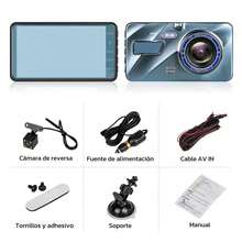Dash Cam Dual para Coche con Cámara Frontal y Trasera 1296P Full HD Cámara para Auto Pantalla 4", Visión Gran Angular 170° - A - Ver 10