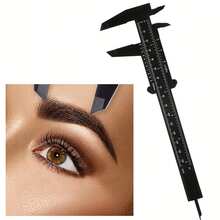 Riglă pentru sprâncene de 80 mm, instrument de desenat sprâncene, mini riglă culisantă cu scală dublă, riglă din plastic potrivită pentru microblading, ideală pentru artiștii sprâncenelor (culoare strălucitoare), instrument de măsurare a sprâncenelor, instrument pentru artiști tatuatori, instrument de măsurare de precizie, instrument din plastic durabil, consumabile pentru tatuaje, design compact, construcție robustă, potrivită pentru profesioniștii înfrumusețare - Multicolor - Vizualizare 5