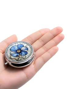1pc 3-Compartment Pill Case, Multiple Floral Patterns, Ideal For Organizing Medication And Vitamins During Travel - View 5