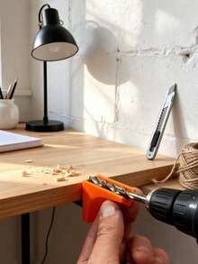 3pcs Drilling Guide Rail | Vertical Square Positioning Artifact With V-Groove Fitting Design | More Wear-Resistant And Durable Than Circular Guide Rail, Plastic Material, No Battery Required - Multicolor - View 3