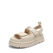Women Platform Wedges Sandals Chunky Open Toe Comfortable Walking Casual Fashion Flat Sandals With Adjustable Hook Loop Straps Outdoor Shoes - 杏色 - 查看 7