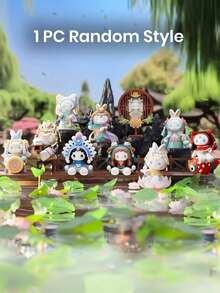 1pc Random Style EMMA Cafe-Style Anime Model Figurine, PVC Material, Beloved Wedding Style Combined With Cute Rabbit, Elegant Desktop Decor, Beautiful Gift To Create A Peaceful And Relaxing Environment For Friends And Family - Red - View 17