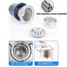 Universal Kitchen Sink Drain Pipe Set, Suitable For Single/Double Sinks, Flexible Composite Pipe, Anti-Clogging With Overflow Hole - A - View 4