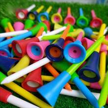 10/20/30pcs Rubber Golf Ball Tees, Random Color Plastic Golf Ball Holders, Durable Multi-Color Golf Spikes, Golf Accessories - Multicolor - View 5