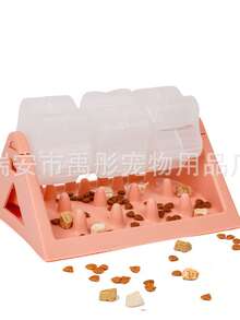 360° Rotating Pet Puzzle Feeder, Dog Slow Feeder Bowl, Anti-Choke Leak-Proof Interactive Toy, Training Food Bowl For Small/Medium Dogs - Pink - View 6