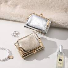 1个男士PU皮钱包，带金属扣，多卡位零钱包，短款对折钱包 - 多色 - 查看 3